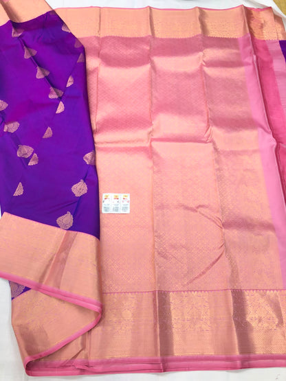 Kanchipuram Pure Silk Saree Bridal Indian Kanjivaram Sari SPK329