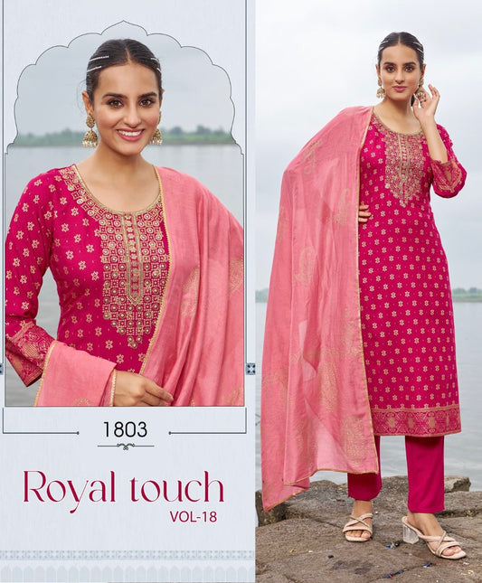 Indian Ladies Blue Rayon Salwar Kameez Kurti Suit SS32