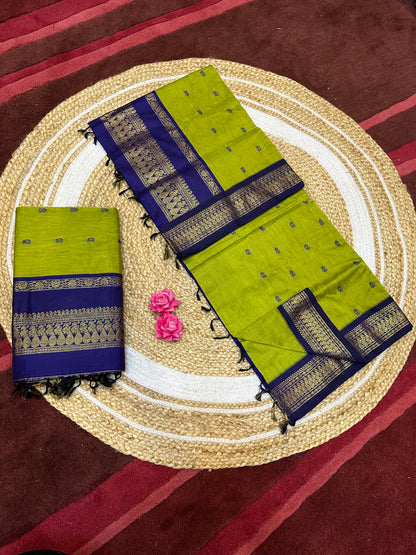 Kalyani Silk Cotton Traditional Sari South Indian Saree S140