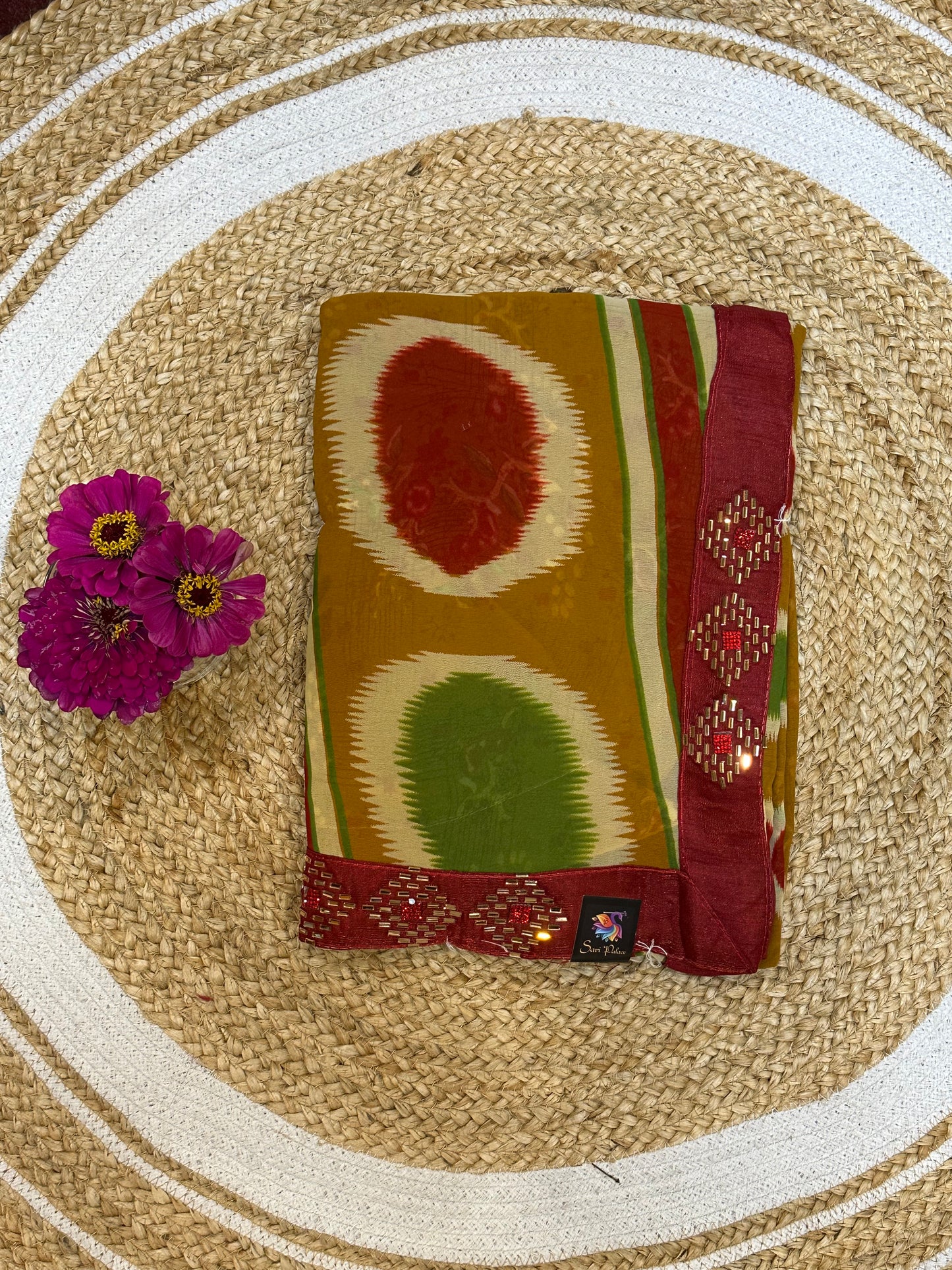 Casual wear Sari Indian Chiffon Saree S110