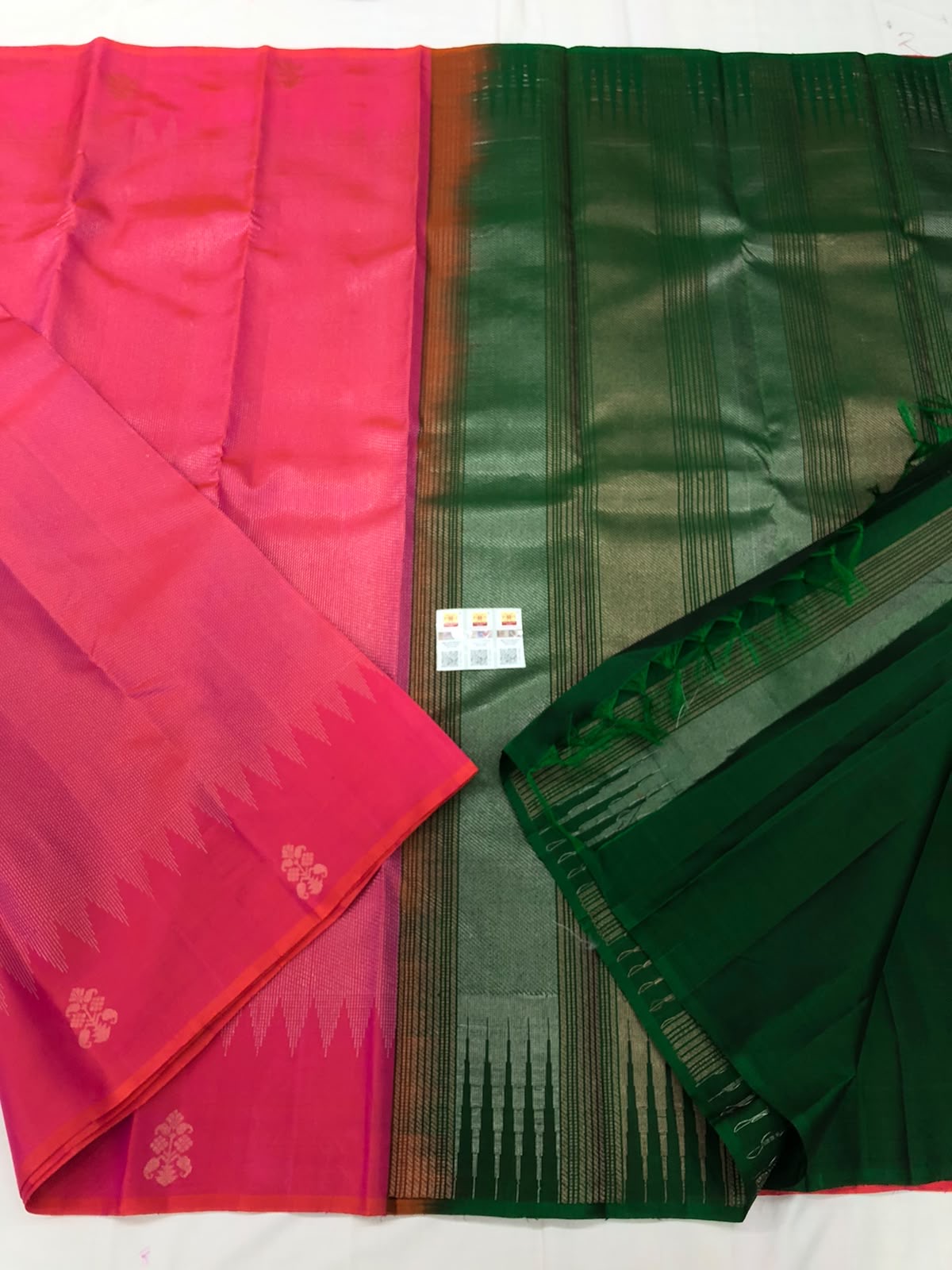 Kanchipuram Pure Silk Saree Bridal Indian Kanjivaram Sari SPK357