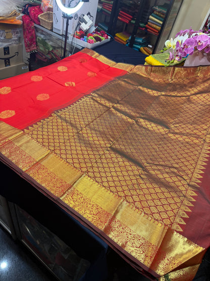 Kanchipuram Pure Silk Saree Bridal Kanjivaram Sari SPK240