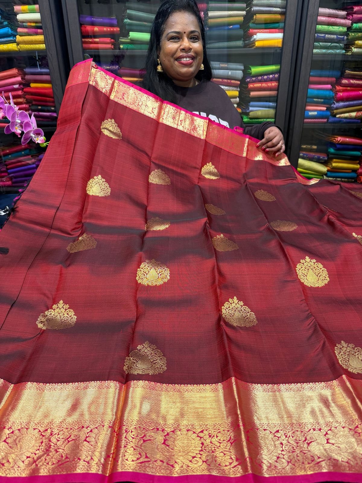 Bridal Kanchipuram Pure Silk Saree Kanjivaram Sari SPK464