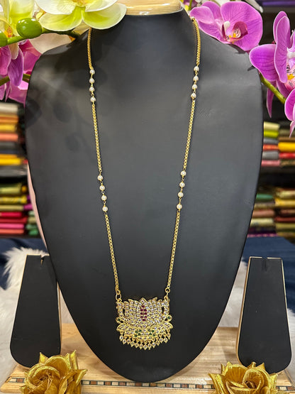 Impon Indian Necklace Multi Lotus Pathakkam Haram N23