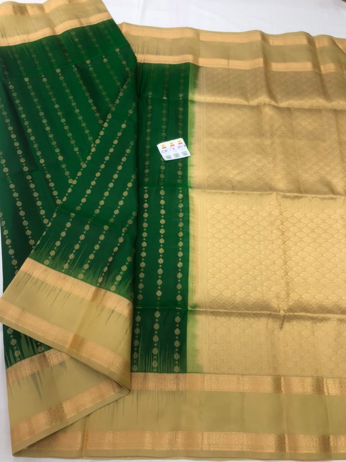 Vintage Retta Petta Pattu Soft Silk Saree Pure Silk Bridal Sari Green | SS25