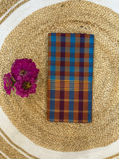 Sungudi Cotton Sari checked Indian Saree S61