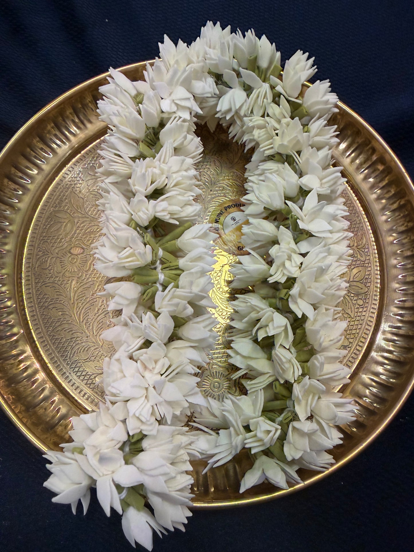 18” Pichi Poo Natural Looking Handmade Jasmine Flower Gajra G10