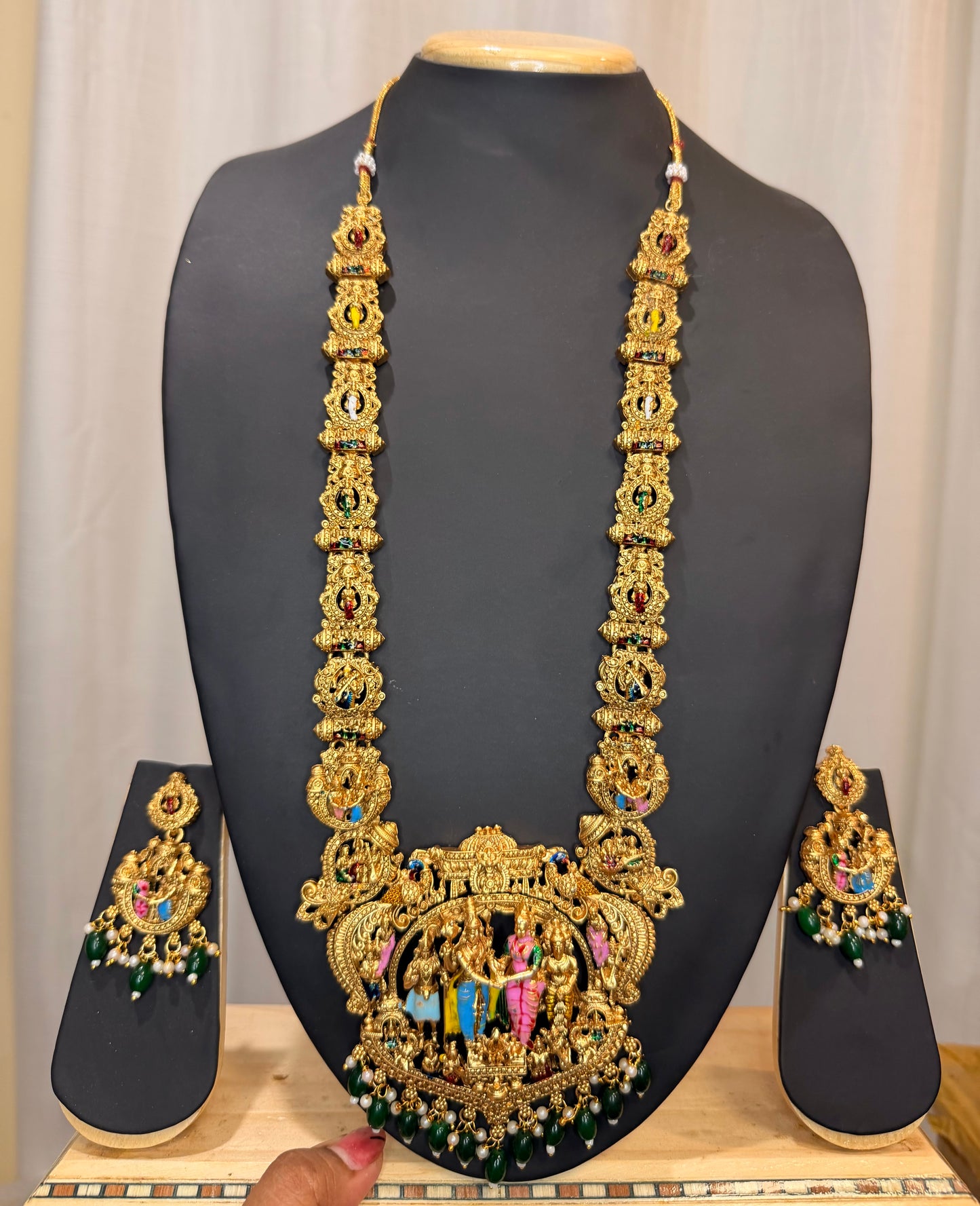 Srinivasa Kalyanam Haram Necklace & Earrings Jewellery Set N84