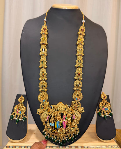 Srinivasa Kalyanam Haram Necklace & Earrings Jewellery Set N84