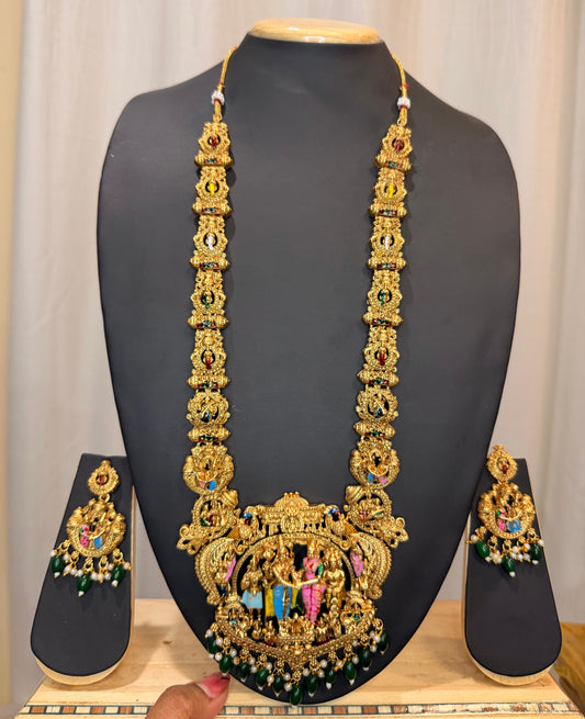 Srinivasa Kalyanam Haram Necklace & Earrings Jewellery Set N84