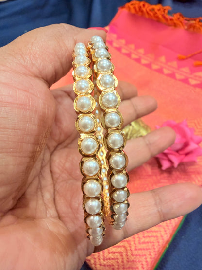 Impon Indian Jewellery Pearl Bangles bracelets Churra B7