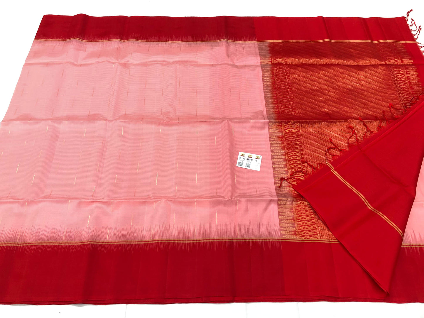 Pattu Soft Silk Indian Saree Pure Silk Sari Pink Red SS48