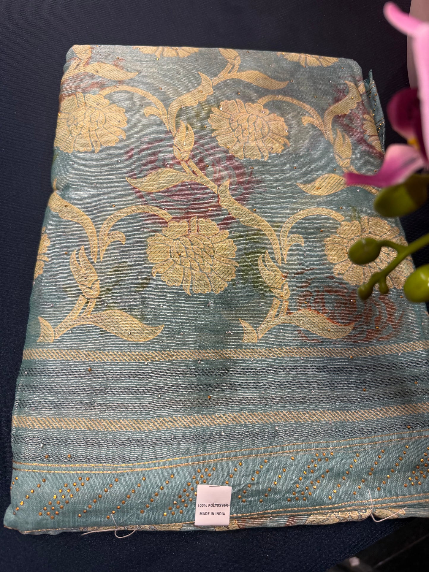 Sari Indian Fancy Casual wear Peach Saree  SAR7