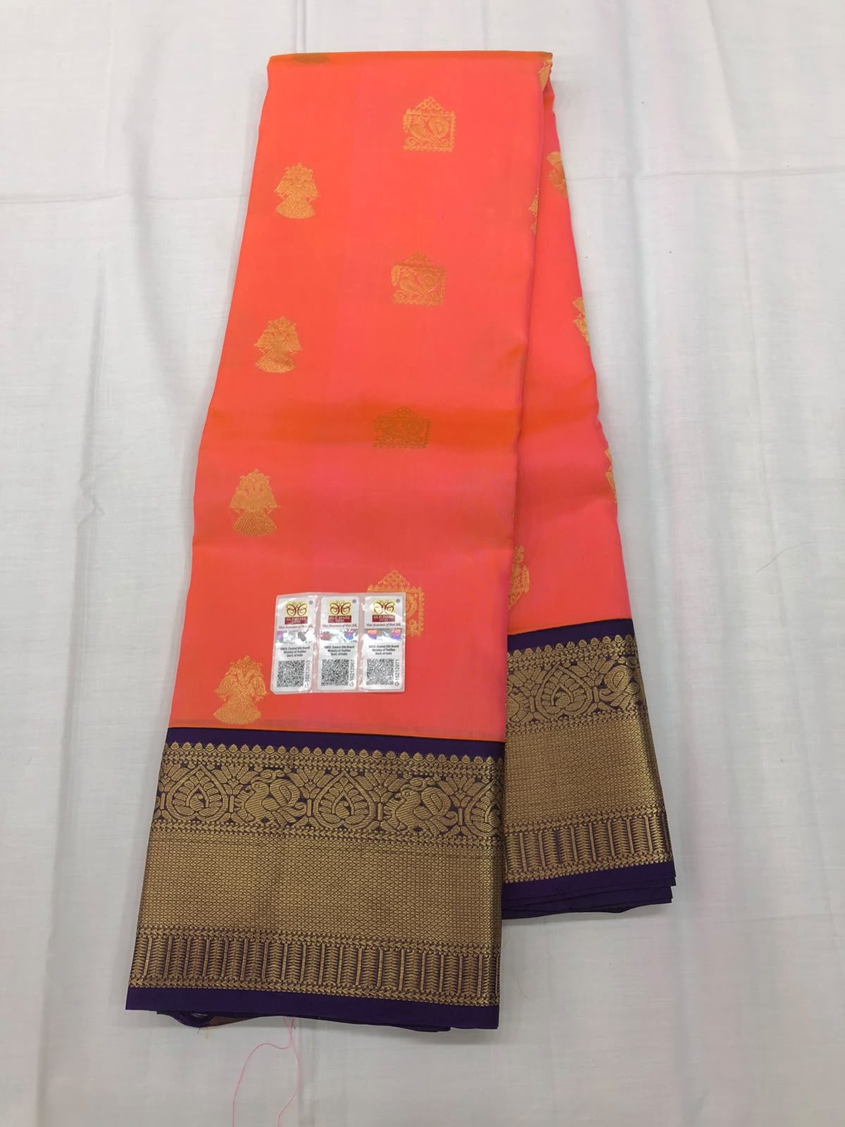 Kanchipuram Pure Silk Saree Bridal Kanjivaram Sari SPK325