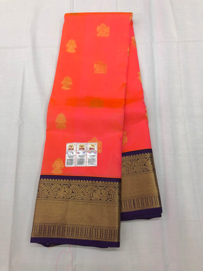Kanchipuram Pure Silk Saree Bridal Kanjivaram Sari SPK325