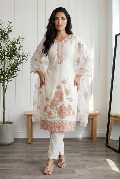 Indian 3 piece Outfit Salwar Kameez Kurti Set Suit Z9