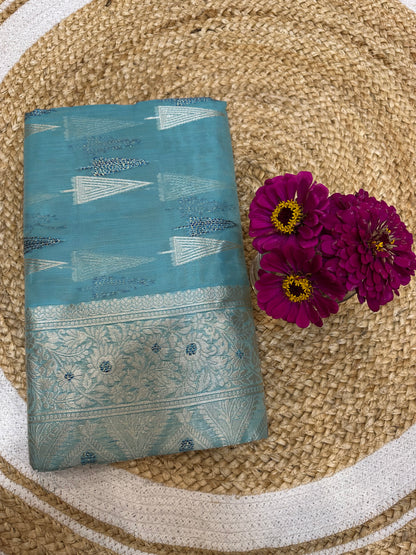 Blue Sari Indian Saree S32