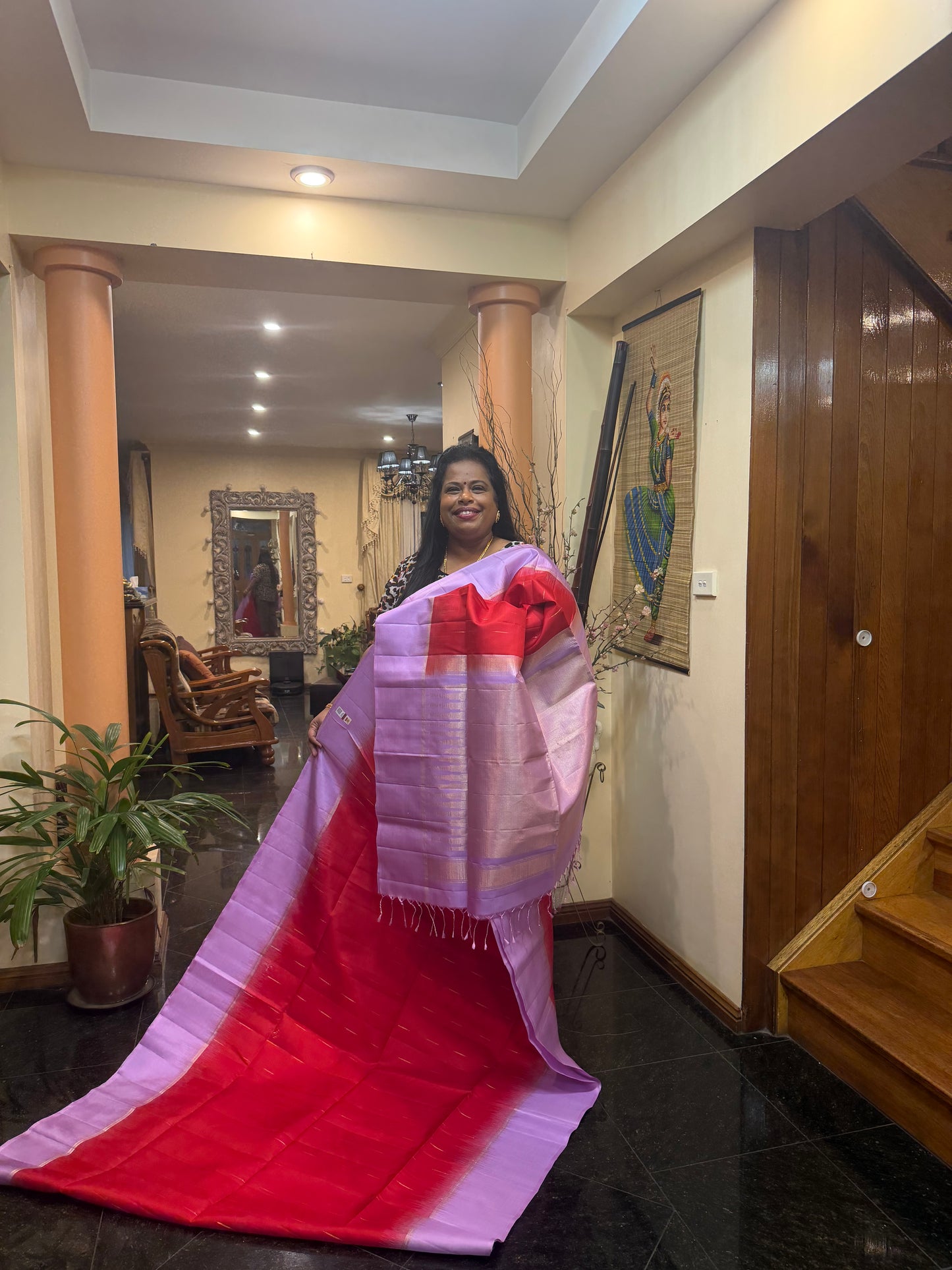 Kanchipuram Pattu Soft Silk Saree Pure Silk Bridal Sari Red | SS11