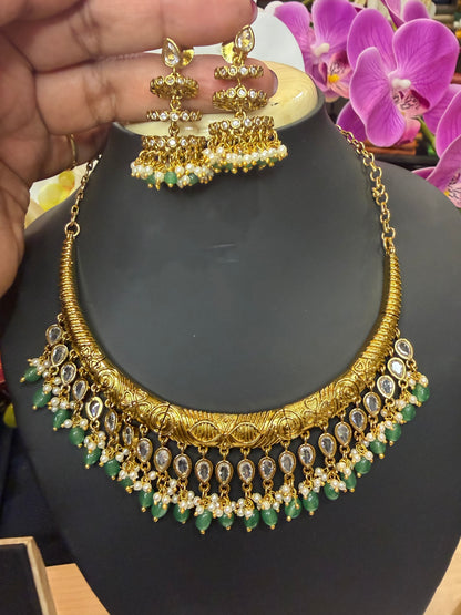 Premium Quality Indian Necklace & Earrings set Jewellery Set N102