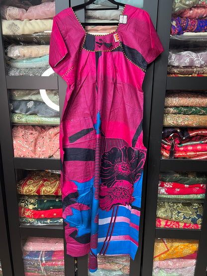 2XLsize Indian Cotton Nighty Nightgown NI35