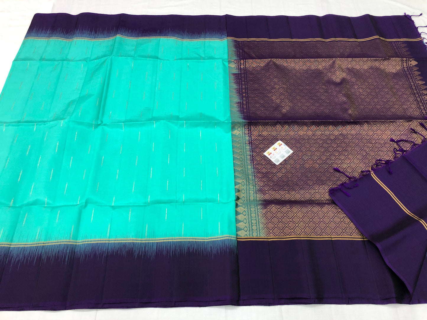 Kanchipuram Pattu Soft Silk Saree Pure Indian Silk Sari Blue| SS26