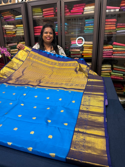 1g Gold Korvai Kanchipuram Pure Silk Saree Kanjivaram Sari SPK207