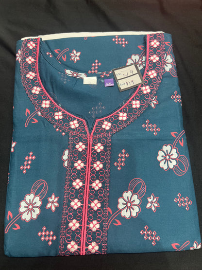 Free size Indian Cotton Nighty Nightgown NI9