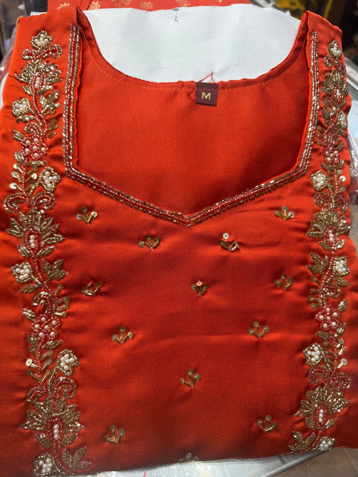 Rusty Orange Indian 3 piece Outfit Salwar Kameez Suit Z4