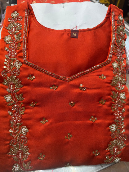 Rusty Orange Indian 3 piece Outfit Salwar Kameez Suit Z4