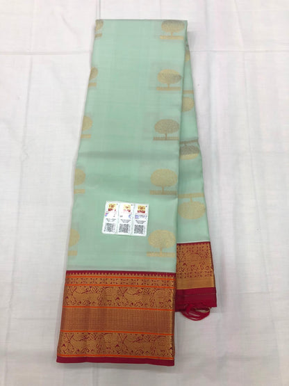 Kanchipuram Pure Silk Saree Bridal Indian Kanjivaram Sari SPK330