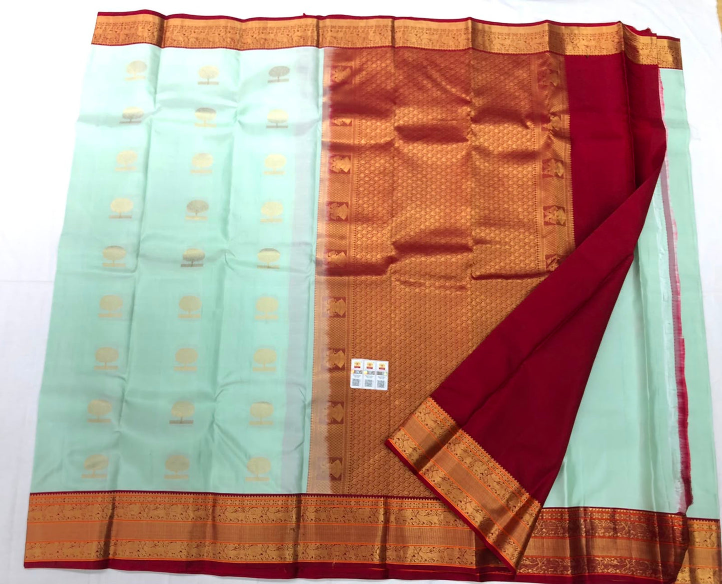 Kanchipuram Pure Silk Saree Bridal Indian Kanjivaram Sari SPK330