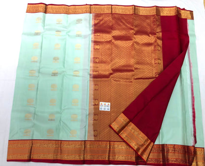 Kanchipuram Pure Silk Saree Bridal Indian Kanjivaram Sari SPK330