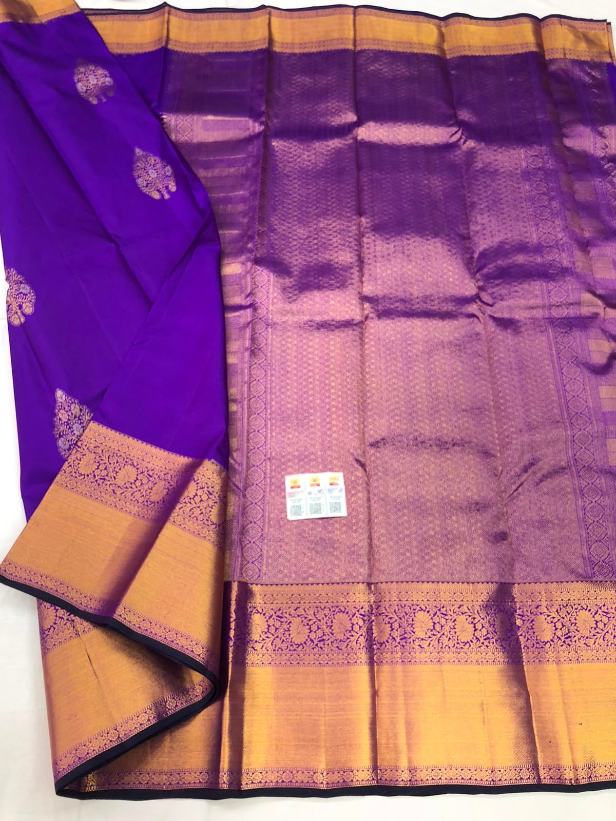 Kanchipuram Pure Silk Saree Bridal Indian Kanjivaram Sari SPK342