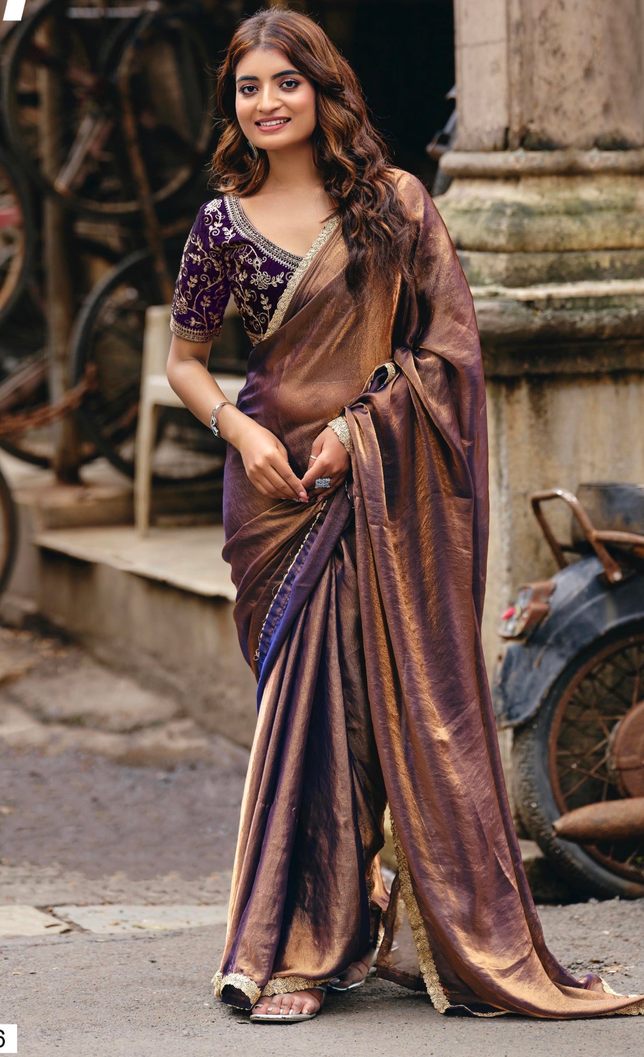 Indian Fancy Party wear Saree Fendi Silk Sari Green S137