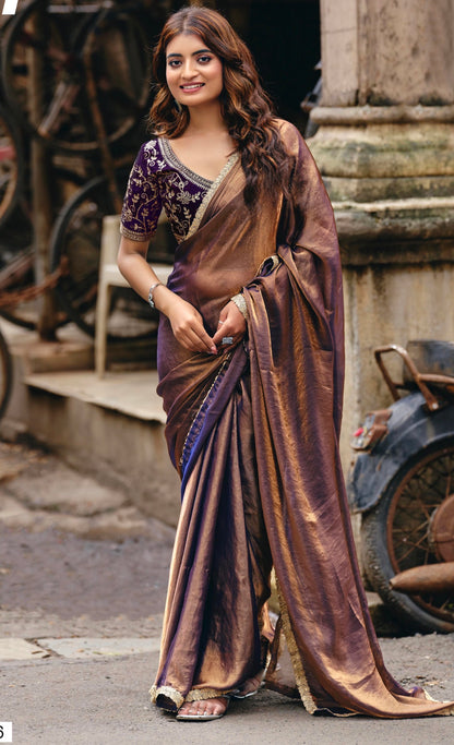 Indian Fancy Party wear Saree Fendi Silk Sari Green S137