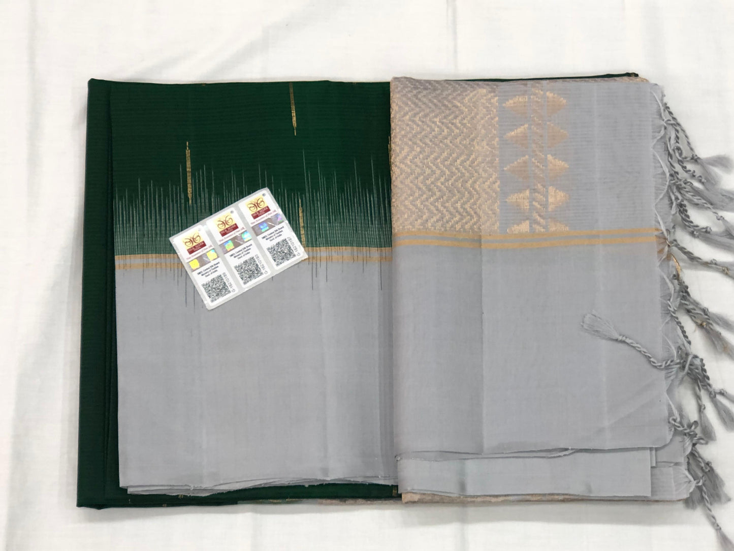 Kanchipuram Pattu Soft Silk Indian Saree Pure Silk Sari Green | SS20