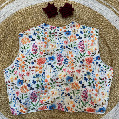 Cotton 38” Medium Sari Blouse Indian Saree Top B422