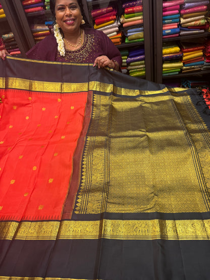 Vintage Kanchipuram Pure Silk Saree Bridal Kanjivaram Sari SPK299