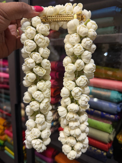 Mallipoo Natural Looking Handmade Jasmine Flower Gajra with clip G4