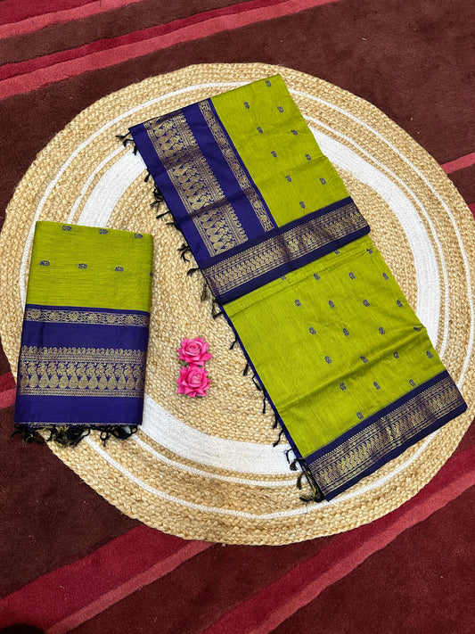 Kalyani Silk Cotton Traditional Sari South Indian Saree S140