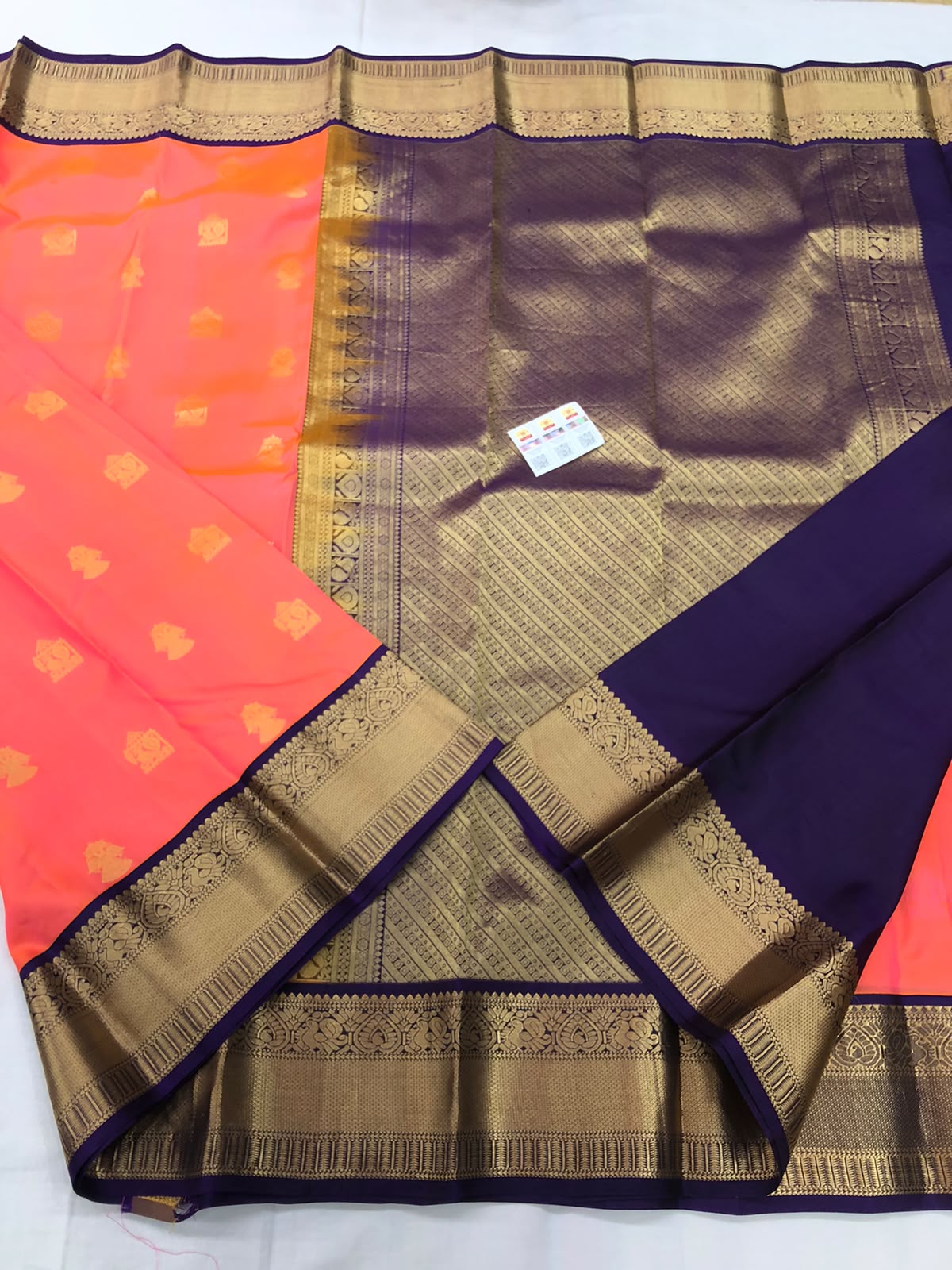Kanchipuram Pure Silk Saree Bridal Kanjivaram Sari SPK325