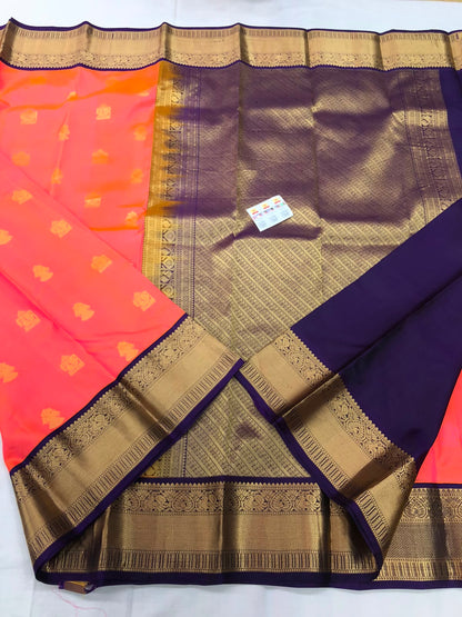 Kanchipuram Pure Silk Saree Bridal Kanjivaram Sari SPK325