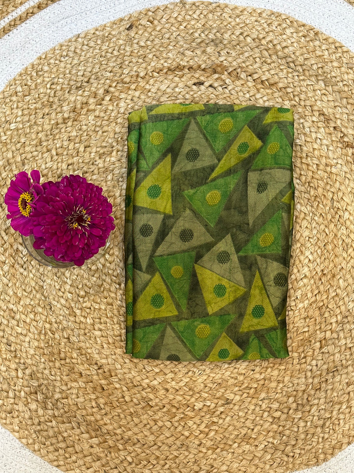 Bella Casual soft Sari Indian Saree Green S17