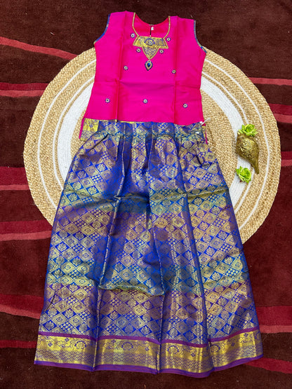 Indian Lehenga Pattu Pavadai Sattai Skirt Top G39