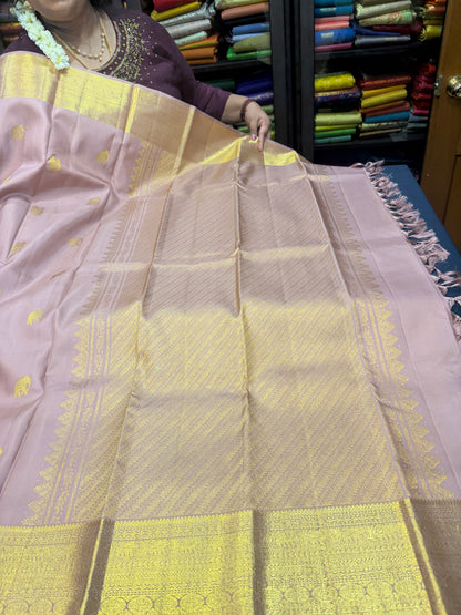 Vintage Kanchipuram Pure Silk Saree Bridal Kanjivaram Sari SPK321