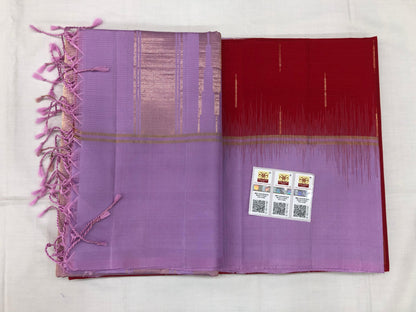 Kanchipuram Pattu Soft Silk Saree Pure Silk Bridal Sari Red | SS11
