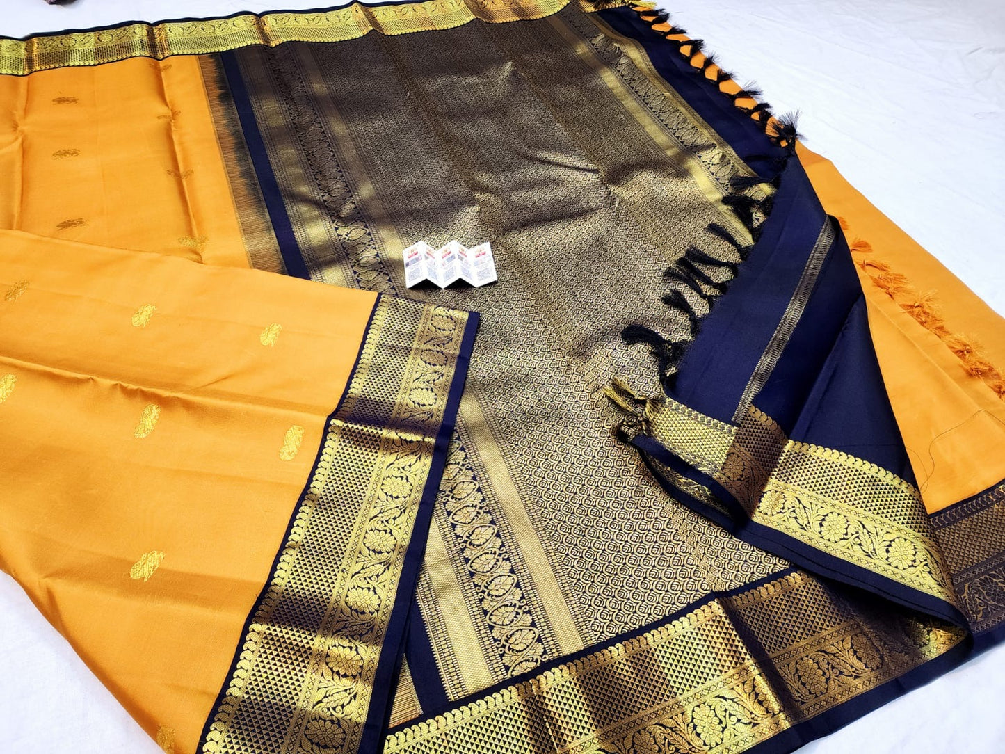 1g Gold Korvai Kanchipuram Pure Silk Saree Handloom Kanjivaram Sari| SPK183
