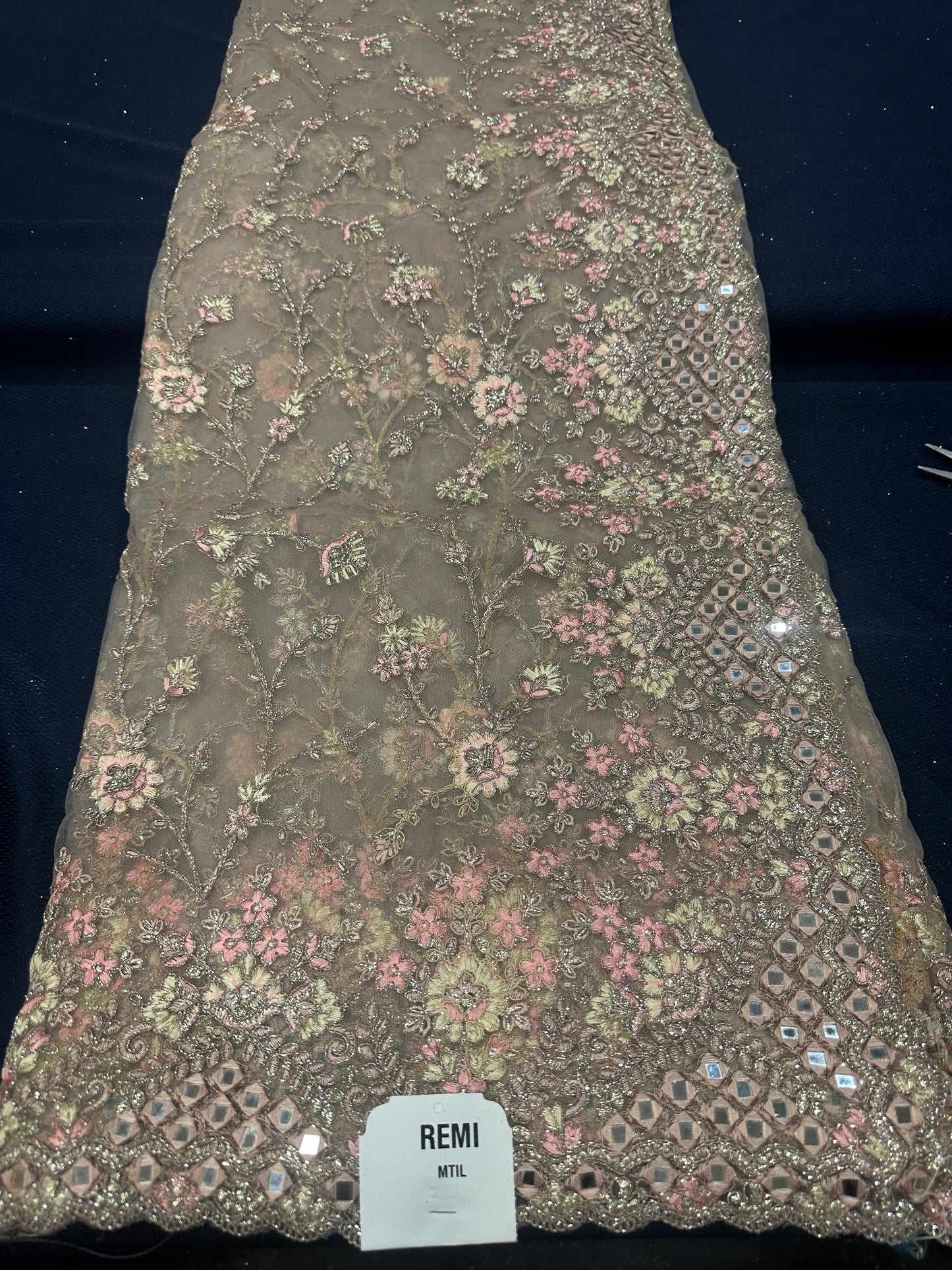 Pastel Pink Fancy Party wear Net Sari Indian Saree S80