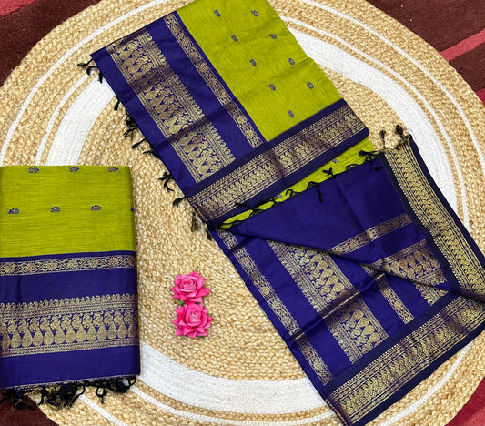 Kalyani Silk Cotton Traditional Sari South Indian Saree S140