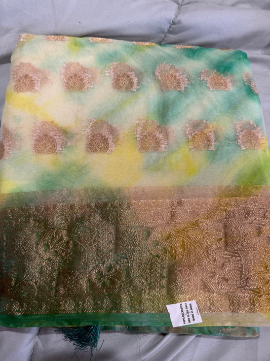 Sari Indian Fancy Casual wear Organza Banarasi Saree SAR6